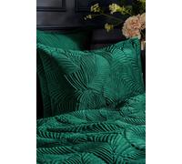 Palmeria Quilted Velvet Pillowcase Paoletti Emerald One Size