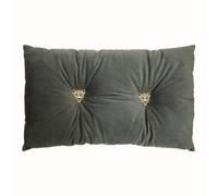 Paoletti Panther Buttoned Velvet Polyester Filled Cushion