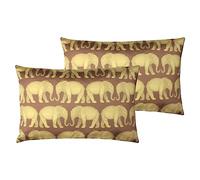 Paoletti Parade Feather Filled Cushions Twin Pack, Brick, 40 x 60cm