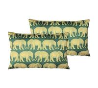 Paoletti Parade Feather Filled Cushions Twin Pack, Emerald, 40 x 60cm