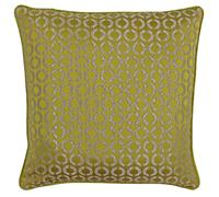 Paoletti Piccadily Jacquard Cushion In Gold