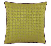 Paoletti Pimlico Jacquard Cushion In Gold