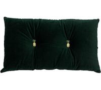 Paoletti - Pineapple Cushion Prefilled-Button Cushion-100 Spot Clean Only-30 X 50cm Inches, Polyester, Emerald Green, 30cm X 50cm (12" X 20")