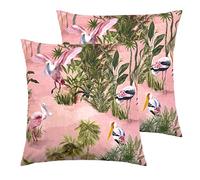 Paoletti Platalea Outdoor Cushions (Twin Pack), Blush, 43 x 43cm