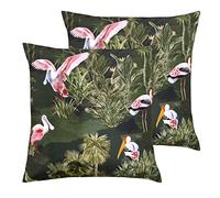 Paoletti Platalea Outdoor Cushions (Twin Pack), Bottle Green, 43 x 43cm