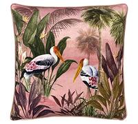 Paoletti Platalea Polyester Filled Cushion, Polyester, Cotton, Pink,50 x 50cm
