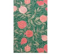 Paoletti Pomegranate Table Runner - Green - 180cm x 35cm - Green - 100% Polyester