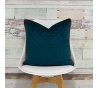 Paoletti Quartz Quilted Velvet Piped Feather Rich Filled Cushion