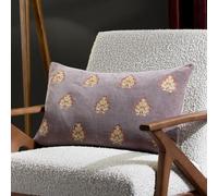 Paoletti Rennes Embroidered Cotton Velvet Feather Rich Filled Cushion
