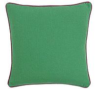 Paoletti Riva Home Bamboo Feather Filled Cushion, Viscose, Emerald/Fuchsia