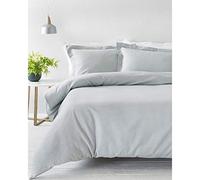 The Linen Yard Waffle King Duvet Cover Set Cotton Silver