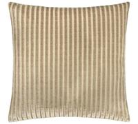 Paoletti Savoy Velvet Stripe Cushion Cover - Mink - 50cm x 50cm - Mink - 100% Polyester