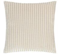 Paoletti Savoy Velvet Stripe Cushion Cover - Oyster - 50cm x 50cm - Oyster - 100% Polyester