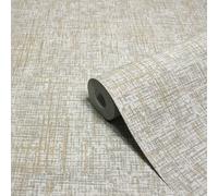 Paoletti Luxe Serafina Abstract Vinyl Wallpaper, Champagne
