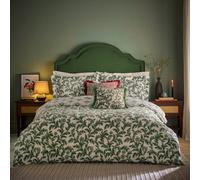 Paoletti Seventy Three Hedera Printed Duvet Set, Single, Green