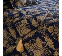 Paoletti Shiraz Floral Jacquard Bed Runner, Navy