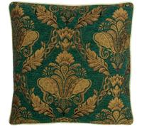 Paoletti Shiraz Jacquard Traditional Cushion Cover - Emerald - 45cm x 45cm - Emerald - 100% Polyester