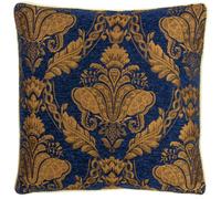Paoletti Shiraz Jacquard Traditional Cushion Cover - Navy - 45cm x 45cm - Navy - 100% Polyester