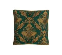Shiraz Traditional Jacquard Pipe Trimmed Cushion Paoletti Emerald 45cm x 45cm