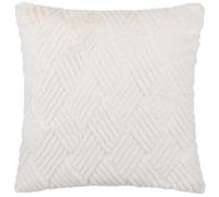 Paoletti Sonnet Cut Faux Fur Cushion Cover, White