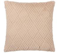 Sonnet Cut Faux Fur Cushion Paoletti Beige 45cm x 45cm