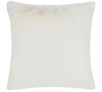 Paoletti Stanza Faux Fur Cushion Cover - White - 55cm x 55cm - White - 100% Polyester