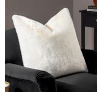 Paoletti Stanza Faux Fur Filled Cushion, Cream