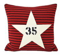 Paoletti Star Sign Polyester Cushion, Red, 45 x 45cm