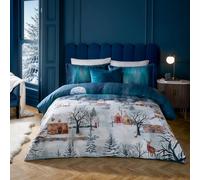 Paoletti Starlight Duvet Cover Set (Midnight Blue - King)