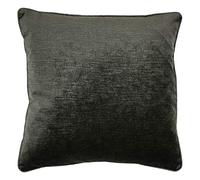 Paoletti Stella Feather Filled Cushion, Polyester, Black