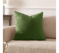 Paoletti Sunningdale Plain Velvet Cushion in Olive | Size: 50cm x 50cm