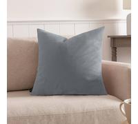 Paoletti Sunningdale Plain Velvet Cushion in Silver | Size: 50cm x 50cm