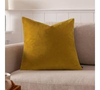 Paoletti Sunningdale Plain Velvet Cushion In Yellow Yellow