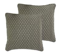 Paoletti Tangier Feather Filled Cushions (Twin Pack), Cotton, Monochrome