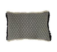 Tangier Rectangle Cushion Black and white