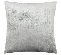 Verona Crushed Velvet Sqaure Polyester Filled Cushion Paoletti Silver 55cm x 55cm