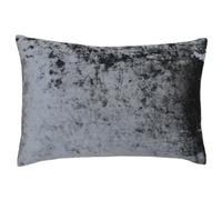 Paoletti Verona Crushed Velvet Rectangular Polyester Filled Cushion in Grey | Size: 40 cm x 60 cm Paoletti Grey 40 cm x 60 cm