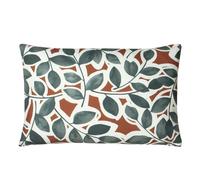 Paoletti Willow Botanical Cushion Cover - Brick Red/White/Green - One Size - Brick Red/White/Green - 100% Polyester