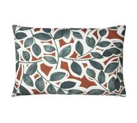 Paoletti Willow Botanical Print Cushion In Red Red
