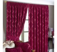 Paoletti Winchester Pencil Pleat Curtains In Dark Pink Dark Pink 168cm width x 183cm drop