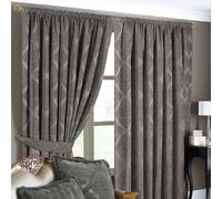 Paoletti Winchester Pencil Pleat Curtains In Light Brown