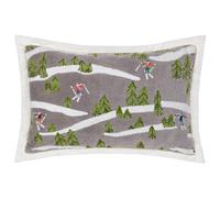 Paoletti Winter Alpine Embroidered Polyester Filled Cushion