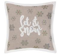 Paoletti Winter Let It Snow Embroidered Cushion Cover
