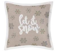 Paoletti Winter Let It Snow Embroidered Polyester Filled Cushion