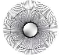 Paoletti Wire Black Round Circular Wall Mirror