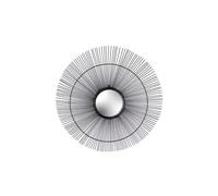 Paoletti Wire Round Circular Wall Mirror In Black Black