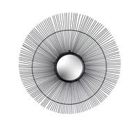 Paoletti Wire Round Wall Mirror - Black - 70cm x 70cm - Black - 100% Mixed