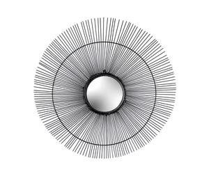 Paoletti Wire Round Wall Mirror - Black - 70cm x 70cm - Black - 100% Mixed