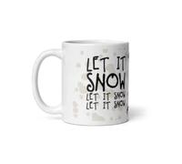 Paolo Chiari Christmas Mug Ceramic Mug Gift for Christmas Merry Christmas Funny Pattern for Friends and Colleagues 300ml (Let It Snow)