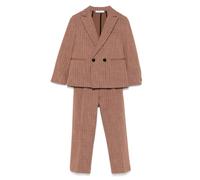 Paolo Pecora Kids pinstripe suit - Brown 2 yrs